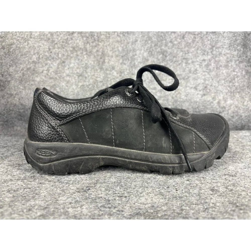 Keen Shoes Womens‎ Size 9 Black Leather Lace Up Walking Casual Comfort Sneakers